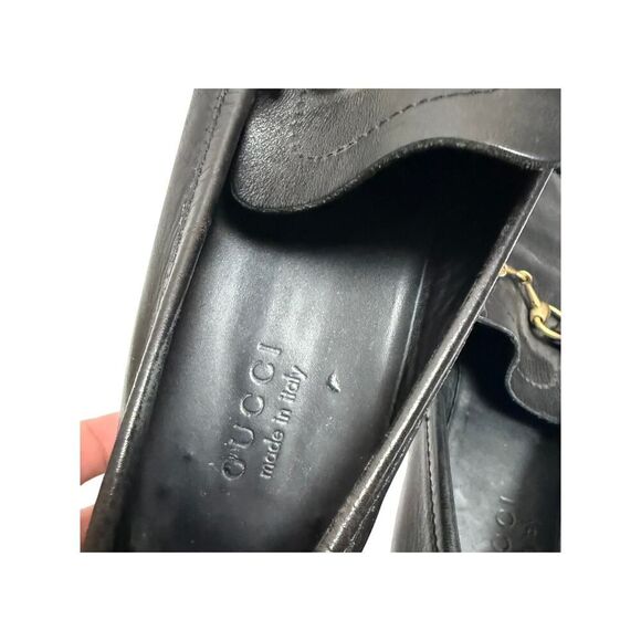 VTG Gucci Horse Bit Leather Loafers Men's 9.5 - Picture 5 of 7